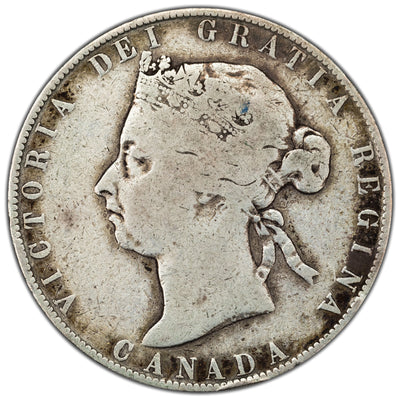 SOLD Canada 1892 Obverse 3 50 Cents Half Dollar Silver Coin - Very Good