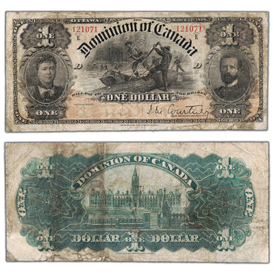 SOLD $1 1898 Dominion of Canada Note Courtney Series E DC-13b - Fine