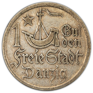 SOLD Danzig 1923 1 Gulden Silver Coin KM #145