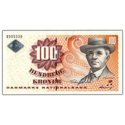 Denmark 2002 100 Kroner Note P #61a - AU+