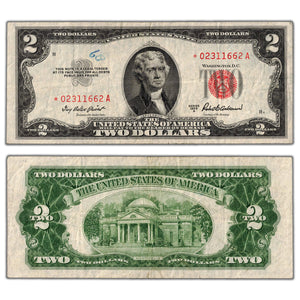 SOLD United States 1953 $2 Two Dollars Star Note - Writing