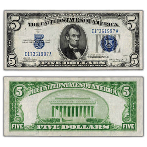 SOLD United States 1934-A $5 Silver Certificate Note FR #1650 - VF+/EF