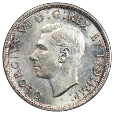 Canada 1947 Blunt 7 $1 Silver Dollar Coin - ICCS MS-64