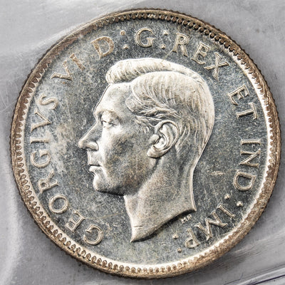 Canada 1944 25 Cents Quarter Silver Coin - ICCS MS-62