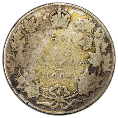 SOLD Canada 1904 50 Cents Half Dollar Silver Coin