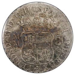 Mexico 1757-Mo MM 8 Reales Silver Coin Auguste 1761 Shipwreck - ICCS EF-45