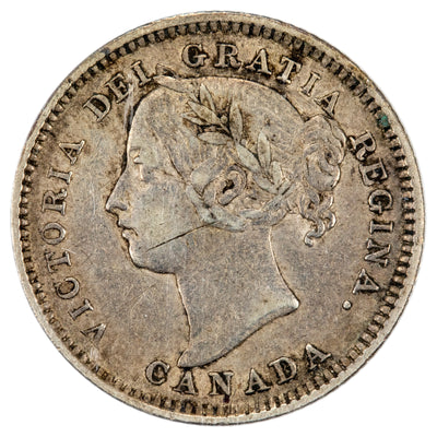 Canada 1888 10 Cents Dime Silver Coin - ICCS VF-20