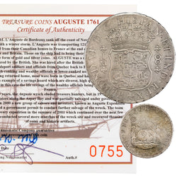 SOLD Peru 1756-LM JM 8 Reales Silver Coin Auguste 1761 Shipwreck - ICCS EF-40