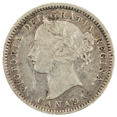 Canada 1894 Obverse 6 10 Cents Dime Silver Coin - ICCS VF-20