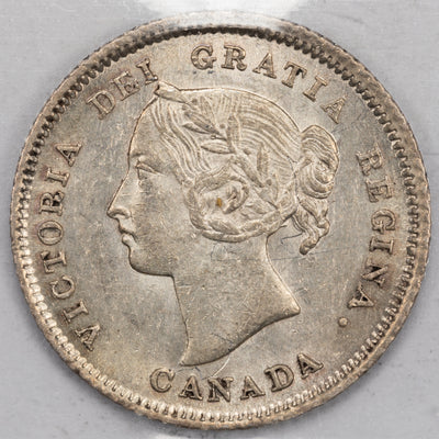SOLD Canada 1882-H 5 Cents Silver Coin - ICCS MS-60