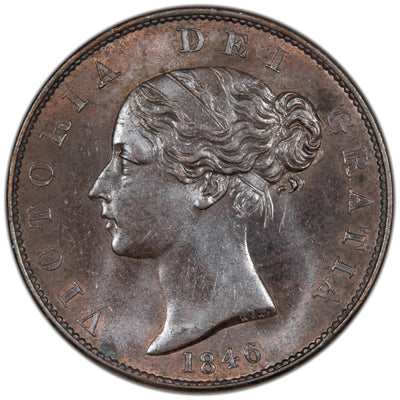 Great Britain 1846 1/2d Half Penny Coin - Uncirculated
