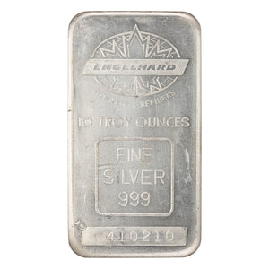 SOLD Engelhard TD Bank 10oz .999 Fine Silver Bar
