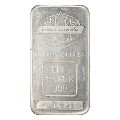SOLD Engelhard TD Bank 10oz .999 Fine Silver Bar