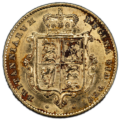 SOLD Great Britain 1842 1/2 Half Sovereign Gold Coin - Cleaned/Residue