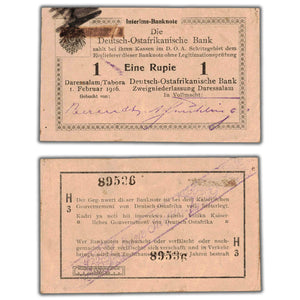 SOLD German East Africa 1916 1 One Rupie Note P #19