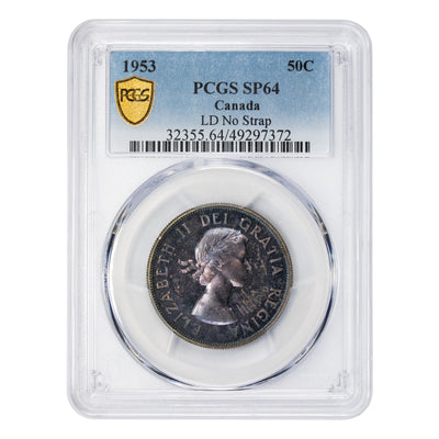 SOLD Canada 1953 NSF LD 50 Cents Half Dollar Silver Coin - PCGS Specimen SP-64