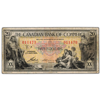 $20 1935 Canadian Bank of Commerce Canada Chartered Note #75-18-10 - VG/F