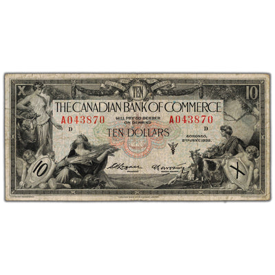 $10 1935 Canadian Bank of Commerce Canada Chartered Note #75-18-08b - Fine