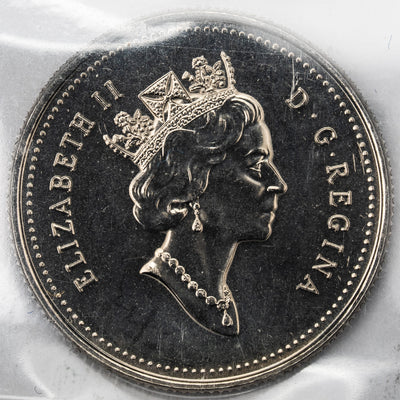 SOLD Canada Error 1999 November Mule 25 Cents Quarter Coin - ICCS MS-64