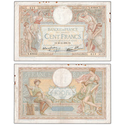 France 1938 100 Francs Note P #86b - Rust