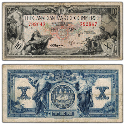 $10 1935 Canadian Bank of Commerce Canada Chartered Note #75-18-08 - Fine