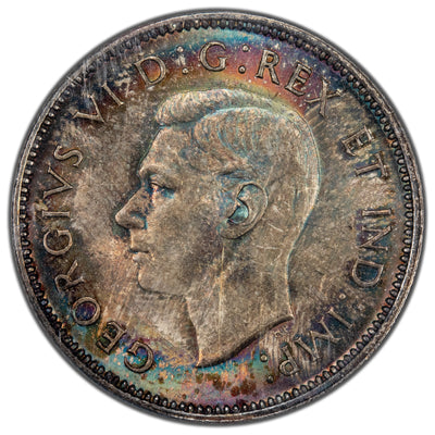 SOLD Canada 1941 25 Cents Quarter Silver Coin - ICCS MS-64