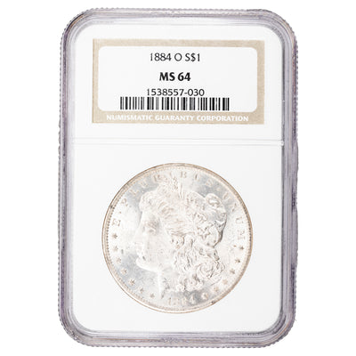 SOLD United States 1884-O $1 Morgan Dollar Silver Coin - NGC MS-64