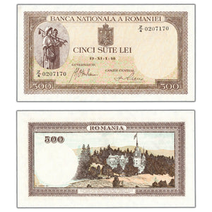 SOLD Romania 1940 500 Lei Note P #51a - Uncirculated