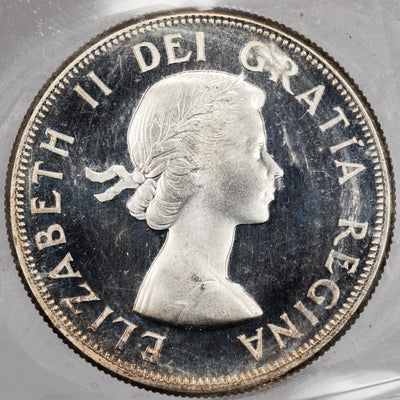 Canada 1959 50 Cents Half Dollar Silver Coin - ICCS Proof-Like PL-66 UHC