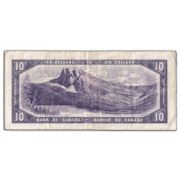$10 1954 Bank of Canada Note Devil Face D/D Prefix BC-32a - F/VF - The ...