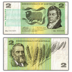 SOLD Australia N.D (1968) $2 Dollars Note P #38c - VF (minor pen)