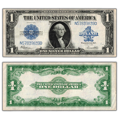 SOLD United States 1923 $1 Silver Certificate Note Fr #237 - About EF