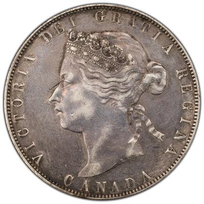 SOLD Canada 1870 LCW 50 Cents Half Dollar Silver Coin - Cleaned