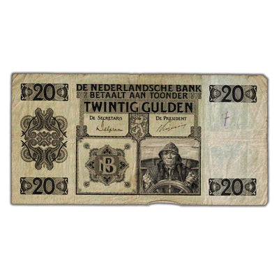 SOLD Netherlands 1926 20 Twenty Gulden Note P #44 - Minor Writing