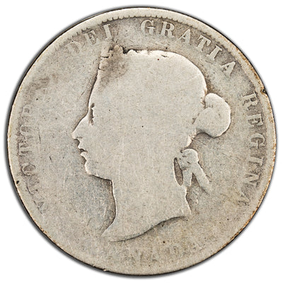 SOLD Canada 1875-H 25 Cents Quarter Silver Coin