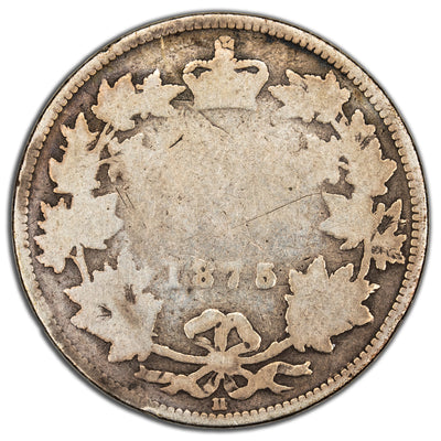 SOLD Canada 1875-H 25 Cents Quarter Silver Coin