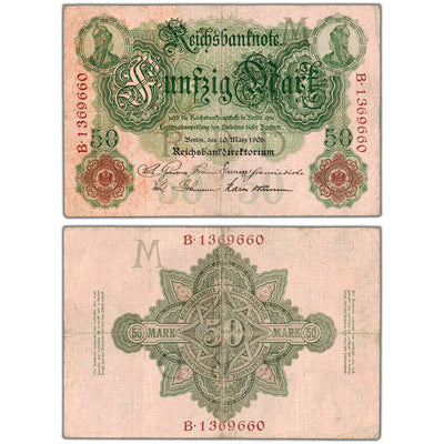 SOLD Germany 1906 50 Mark Note P #26b - Fine+