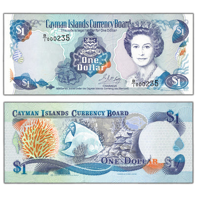 Cayman Islands 1996 $1 One Dollar Note P #16a - Low Serial #235 - Choice UNC