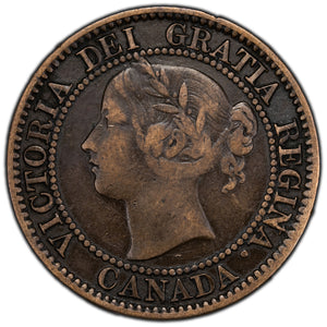 SOLD Canada 1859 Wide 9/8 1 Large Cent Coin - Fine