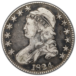 SOLD United States 1824 50 Cents Capped Bust Half Dollar Silver Coin