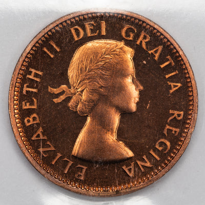 SOLD Canada 1954 SF 1 Small Cent Coin - ICCS Proof-Like PL-66 Heavy Cameo