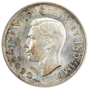 SOLD Canada 1946 50 Cents Half Dollar Silver Coin - AU+