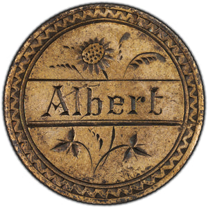 SOLD Canada Victorian Love Token N.D (1870-1901) 25 Cents Quarter Silver Coin - "Albert"