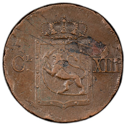 Norway 1816 Skilling Coin One Year Type! - Planchet Flaw