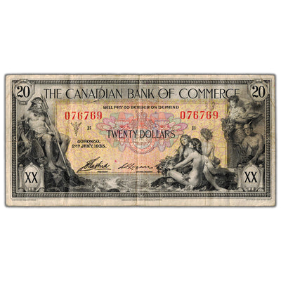 $20 1935 Canadian Bank of Commerce Canada Chartered Note #75-18-10 - Fine