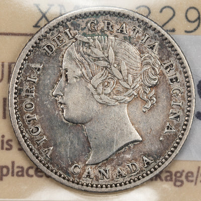 SOLD Canada 1858 10 Cents Dime Silver Coin - ICCS VF-20