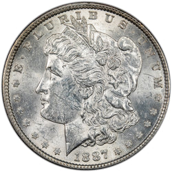 SOLD United States 1887 $1 Morgan Silver Dollar Coin - Uncirculated