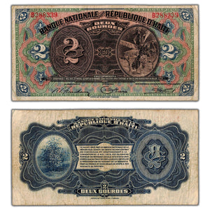 SOLD Haiti 1919 2 Two Gourdes Note P #151a - Tougher Issue - Circulated