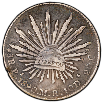 SOLD Mexico 1890 Pi-MR 8 Reales Silver Coin