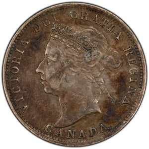 SOLD Canada 1900 25 Cents Quarter Silver Coin - VF-30